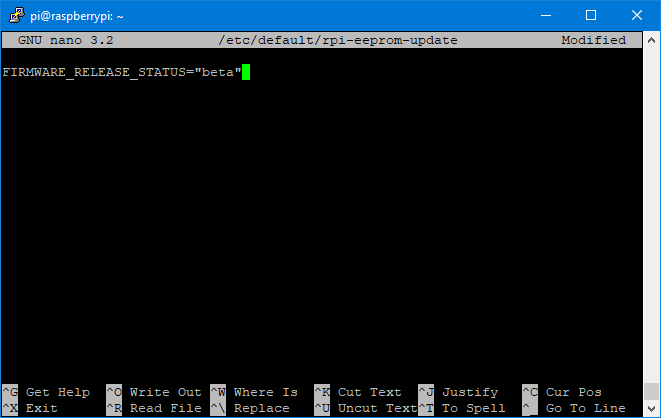 Sửa file rpi-eeprom-update
