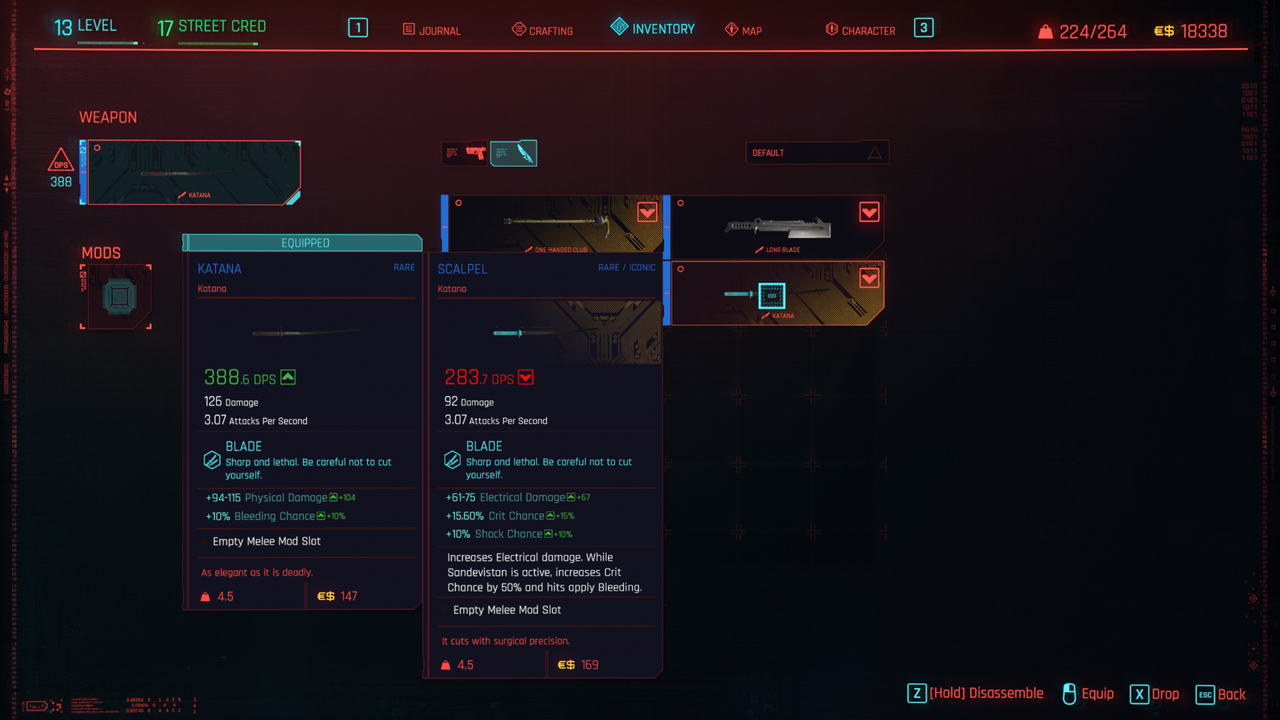 Cyberpunk 2077 Iconic items