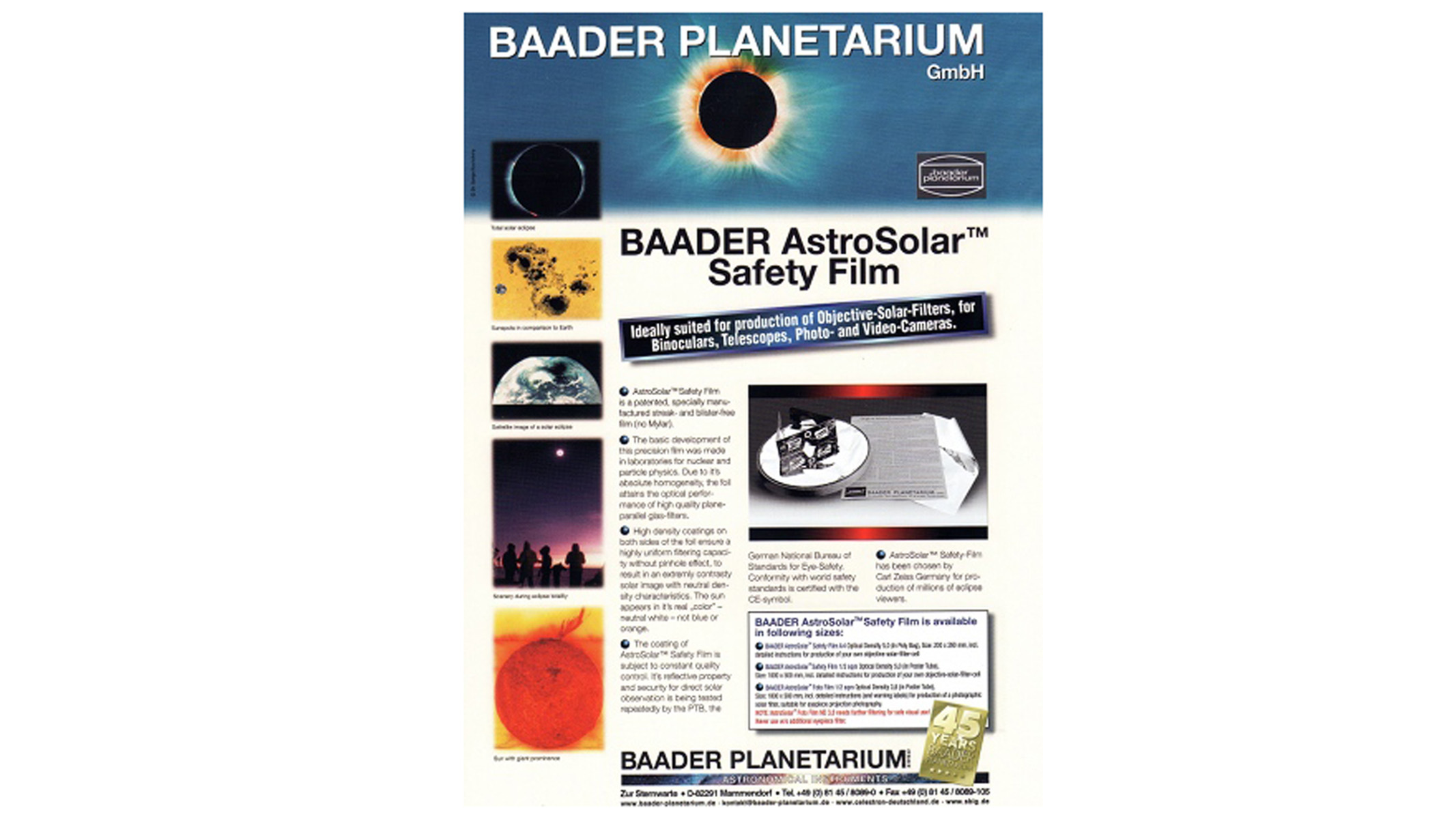 Product photo of Baader solar film