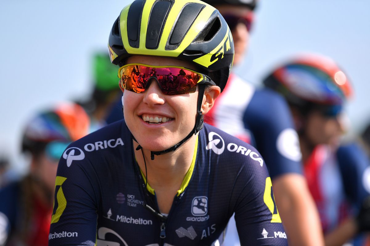 A smiling Amanda Spratt (Orica-Scott)