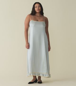 Celano Dress -- Dusty Blue