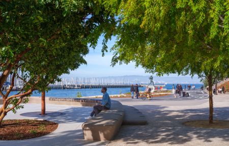 China Basin Park at Mission Rock, San Francisco a new waterfront park