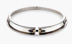 structured white gold choker