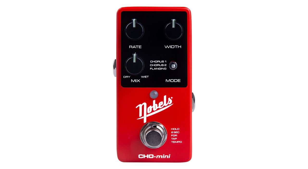 Nobels CHO-mini stereo chorus pedal &ndash; a compact mini-pedal offering three chorus models for just $99