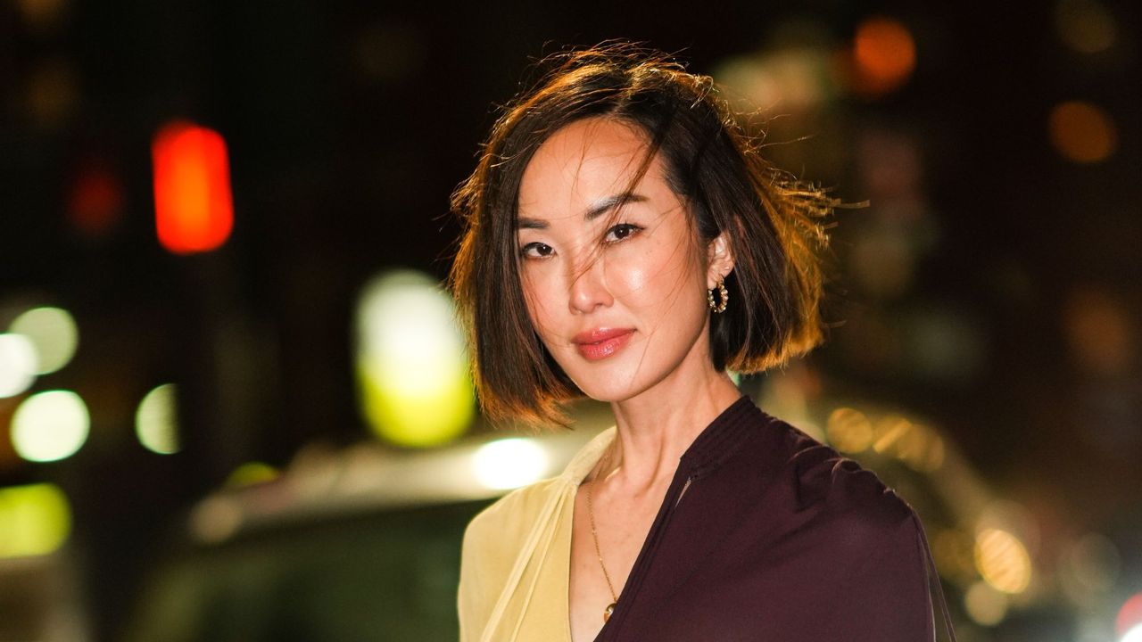 Chriselle Lim walking across a street in New York - gettyimages 1370947031