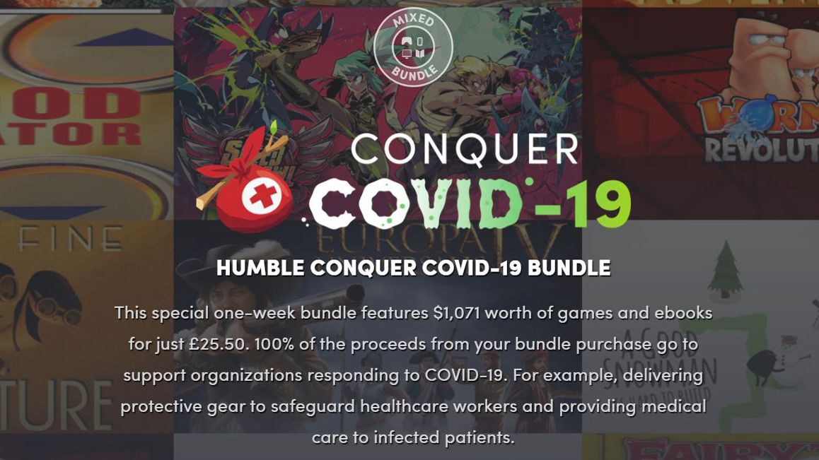 Humble Bundle's Conquer Covid19 bundle offers 1,000 worth of games