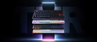 A selection of Cherry XTRFY gaming keyboards float in front of the letters 'TMR'.