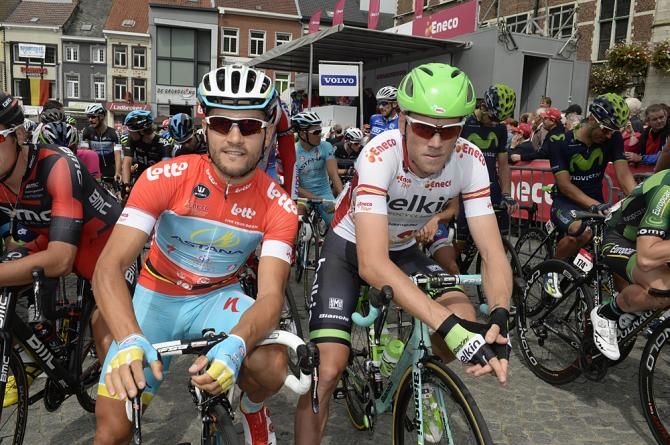 Lars Boom (Belkin) and Andrea Guardini (Astana)