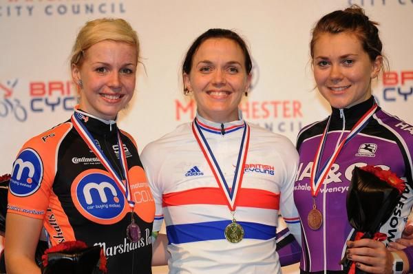 Vicotria Pendelton on the podium
