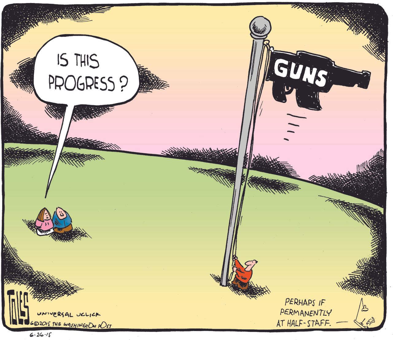 Editorial cartoon Gun control