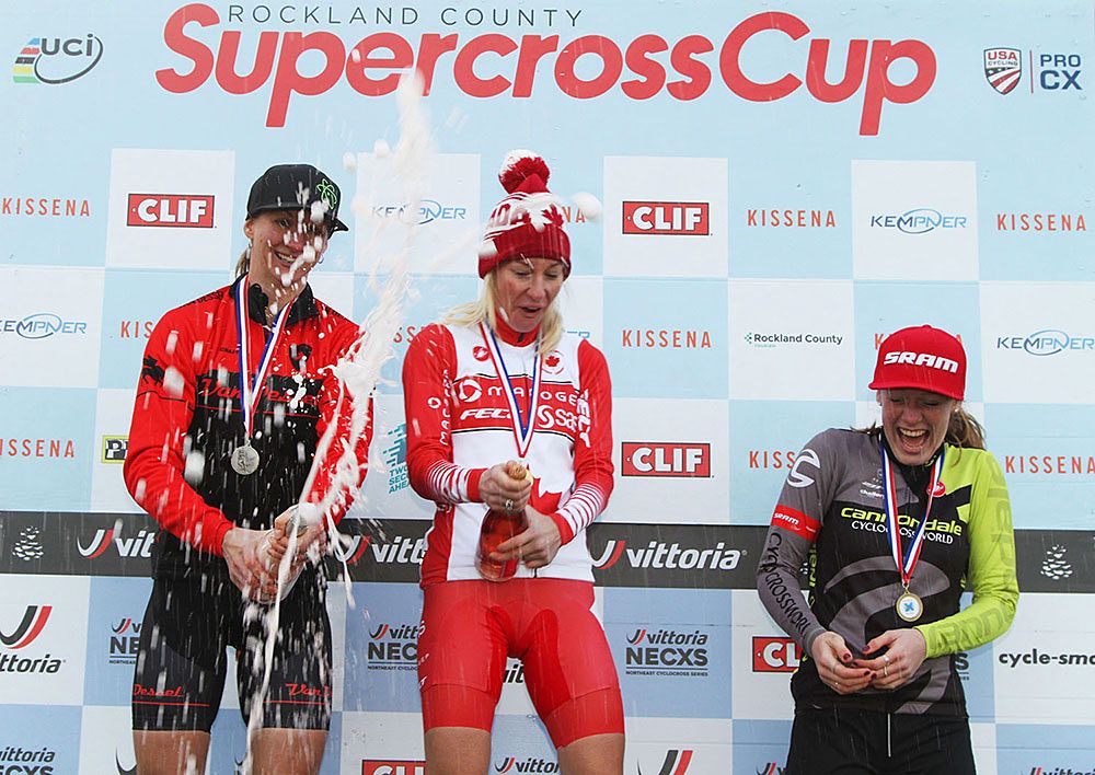 Women&rsquo;s podium: second place, Cassandra Maximenko (Van Dessel/Atom Composite Wheels) 1st place, Christel Ferrier Bruneau (SAS Macogep) 3rd place, Ruby West (Cannondale Cyclocrossworld) Congratulations to All