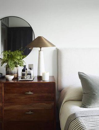 bedroom with chest of drawers as a nightstand