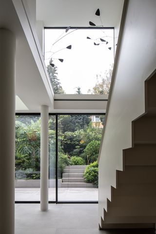 Cerulean house, looking out from the staircase