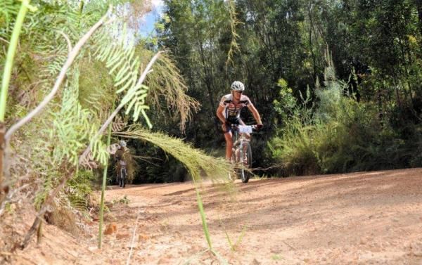 Early leader Erik Kleinhans before he was caught by the chasing group