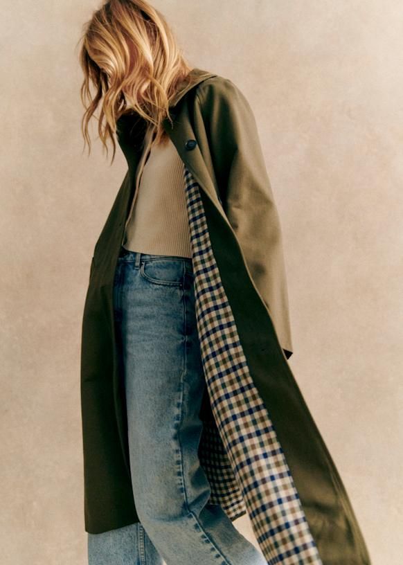 Clyde Coat - Dark Green - Organic Cotton - Sézane
