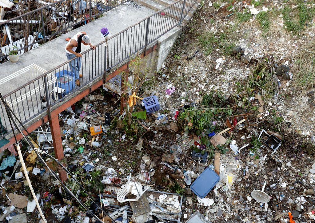 Wreckage after hurricane Irma.