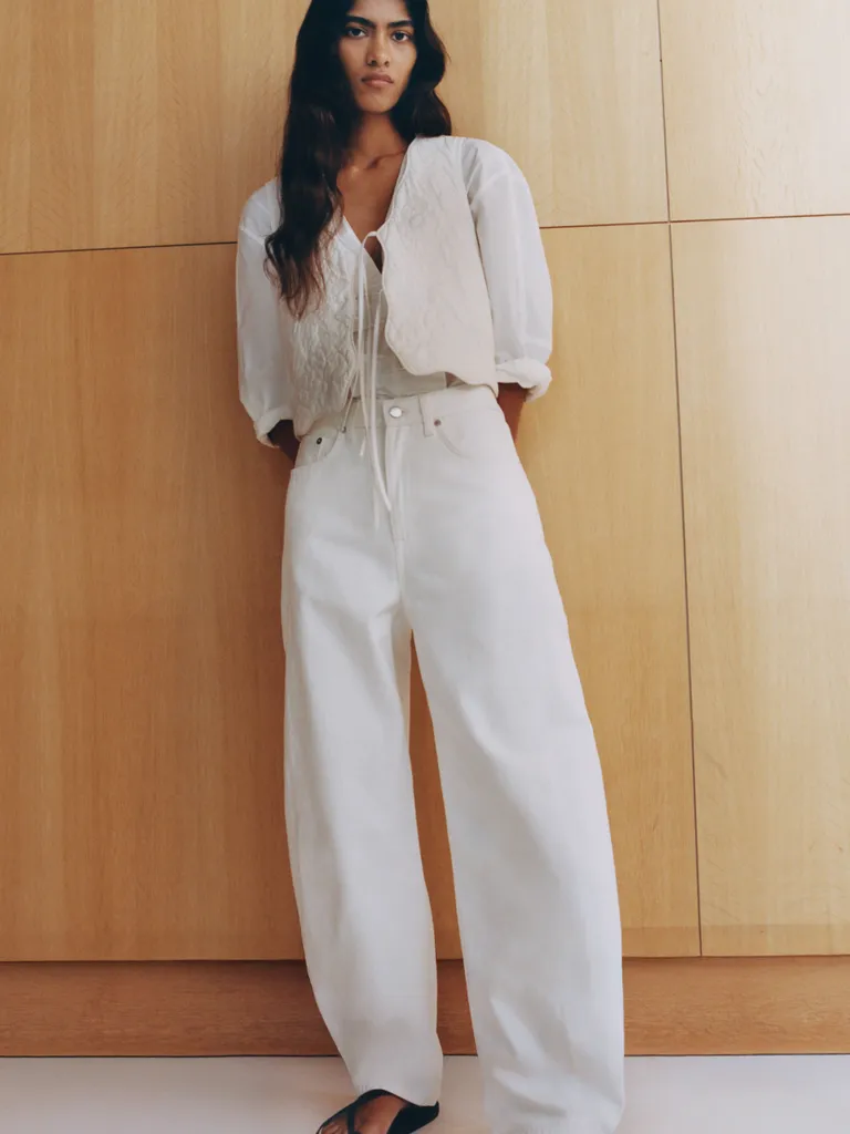 Bloom Barrel Jeans – White – Women – Arket Gb