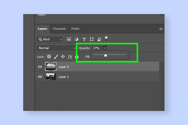 A screenshot showing how to create a double exposure in Photoshop