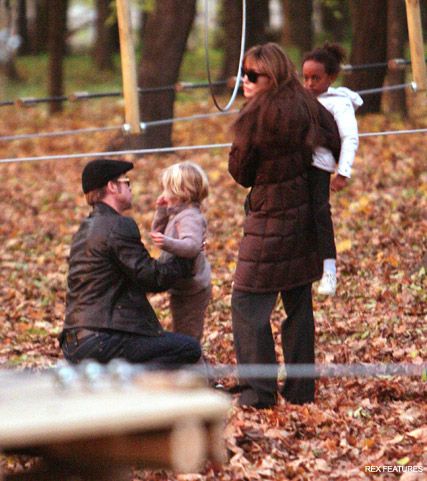 Brad Pitt and Angelina Jolie - PICS! Brad Pitt and Angelina Jolie&#039;s family day out - Brad Pitt - Angelina Jolie - Celebrity News - Marie Claire