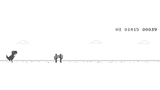 screenshot of google dinosaur game