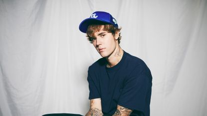 LOS ANGELES, CA - AUGUST 2020: Justin Bieber poses during a new studio photo shoot August 2020 in Los Angeles, California. (Photo by Mike Rosenthal/Getty Images)