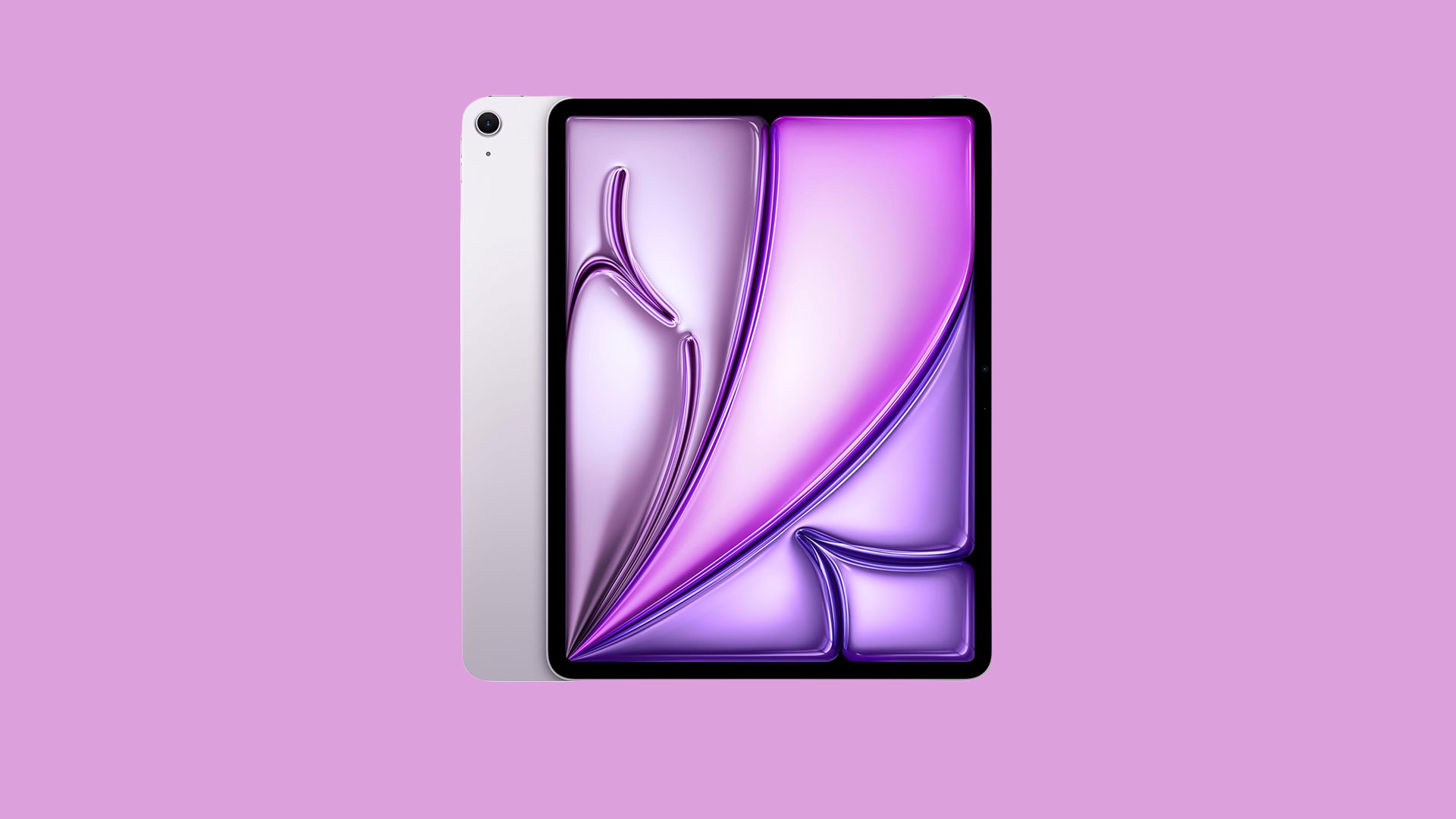 Apple iPad Air on a purple background