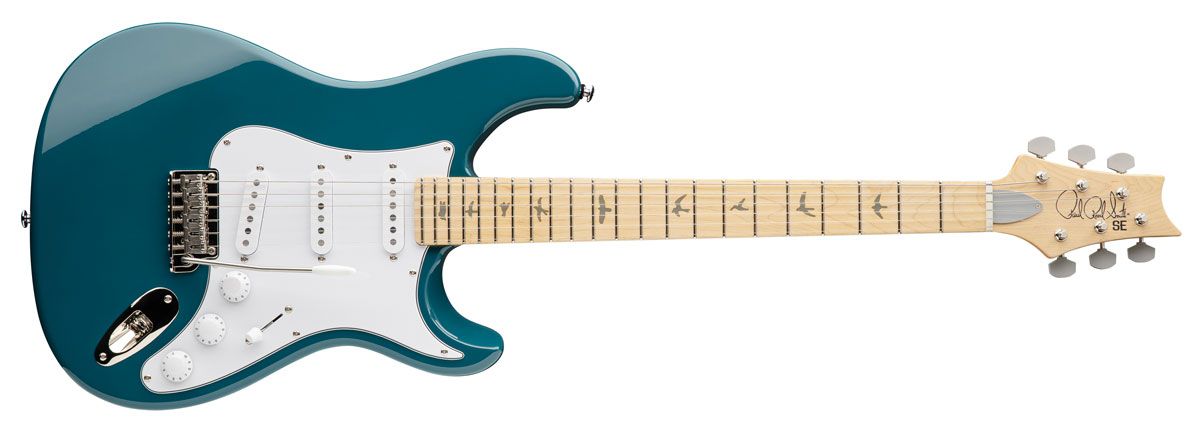 PRS's SE Silver Sky Maple in Nylon Blue