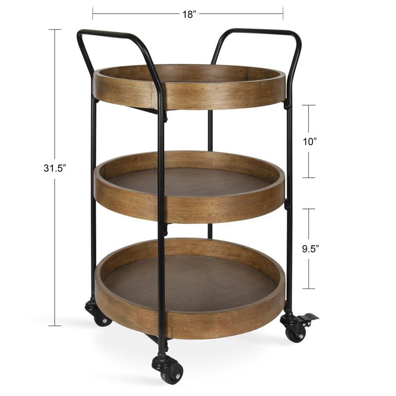 The Twillery Co.® Rayle Bar Cart & Reviews | Wayfair
