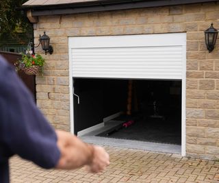 electric garage door with remote control