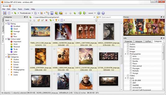 photo organization tools: XNViewMP