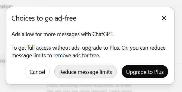 ChatGPT Ads