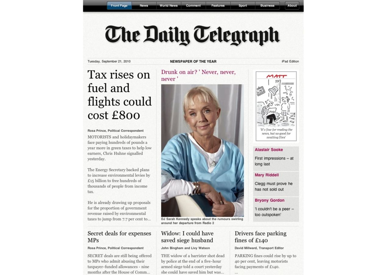 Telegraph Launches Apple Ipad App Techradar