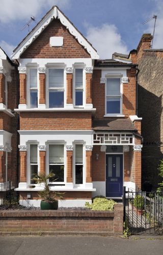 Exterior shot of the Victorian terrace