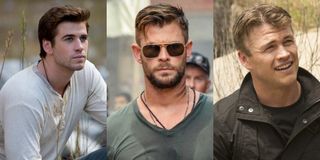 Liam Hemsworth in Hunger Games, Chris Hemsworth in Extraction and Luke Hemsworth in Westworld