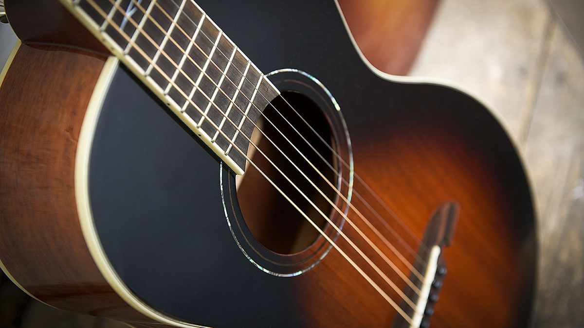 Liberal use of abalone inlay on the headstock, soundhole and 12th fret inlay gives this instrument a real visual pop