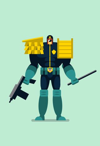 flat design superheroes