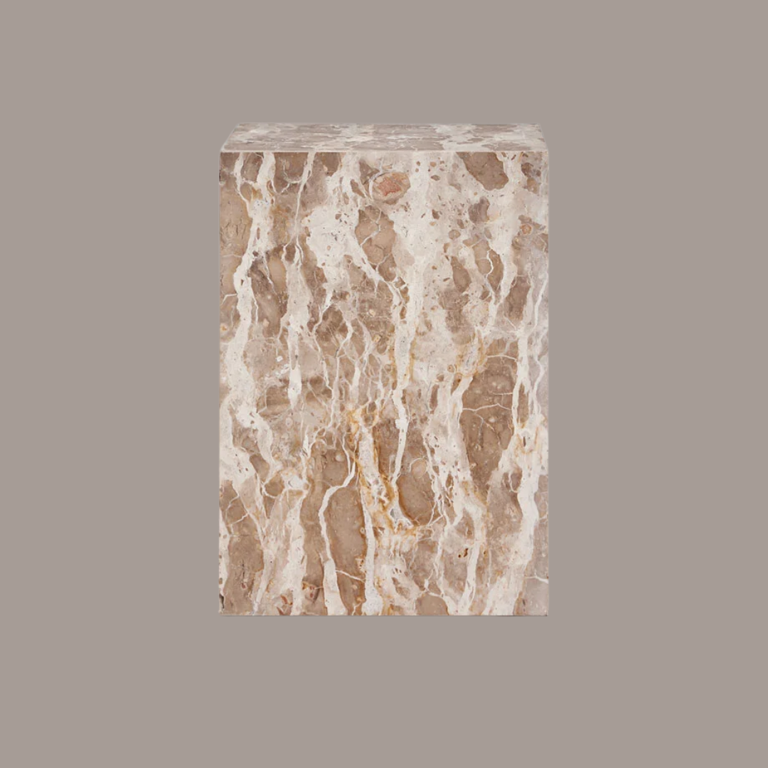 Sklum UK, Square Side Table 35x35 Cm in Natural Aluret Stone