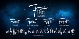 Frost script font