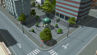 Cities Skylines mod - Sunken Plaza