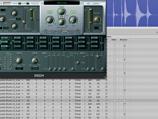 EXS24 editing