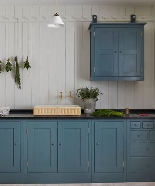plain english kitchens traditional shaker kitchen in blue