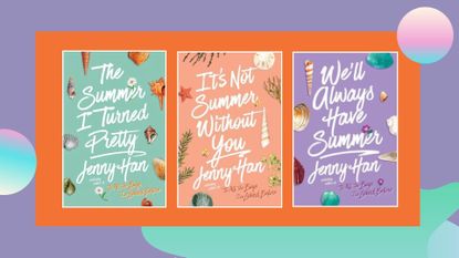 the summer i turned pretty books in order on a colorful background