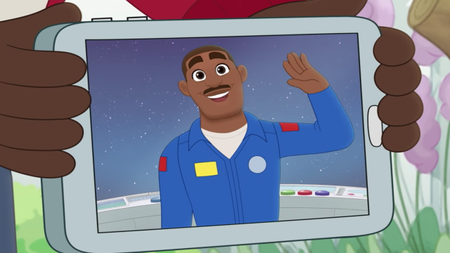 a cartoon image of a NASA astronaut