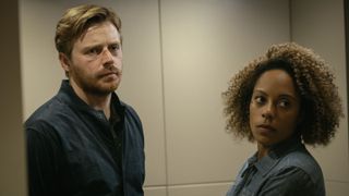 Jack Lowden and Rosalind Eleazar in Slow Horses