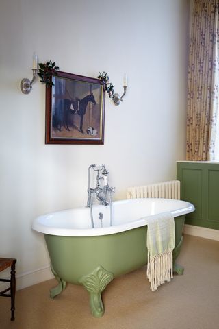 green bathroom in house