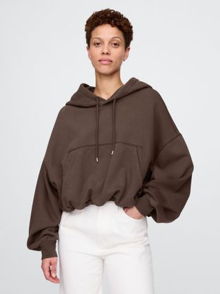 gap, Heavyweight French Terry Cropped Bubble Hoodie