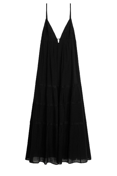 ZARA, Embroidered Gauze Midi Dress