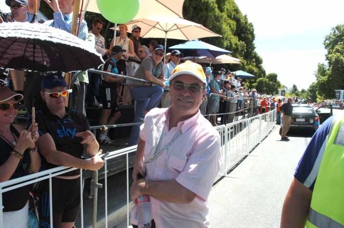 Bernard Hinault was a guest on stage 3 of the Tour Down Under.