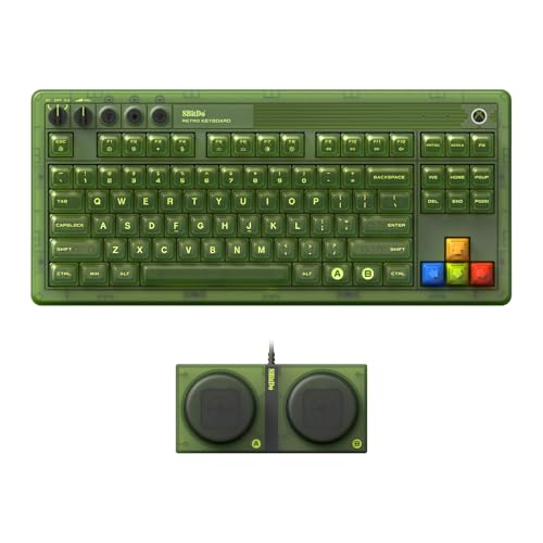 8bitdo Retro 87 Mechanical Keyboard With Rgb Backlight, Bluetooth/2.4g/usb-C Hot Swappable Wireless Gaming Keyboard for Windows and Android - Xbox Edition (officially Licensed)