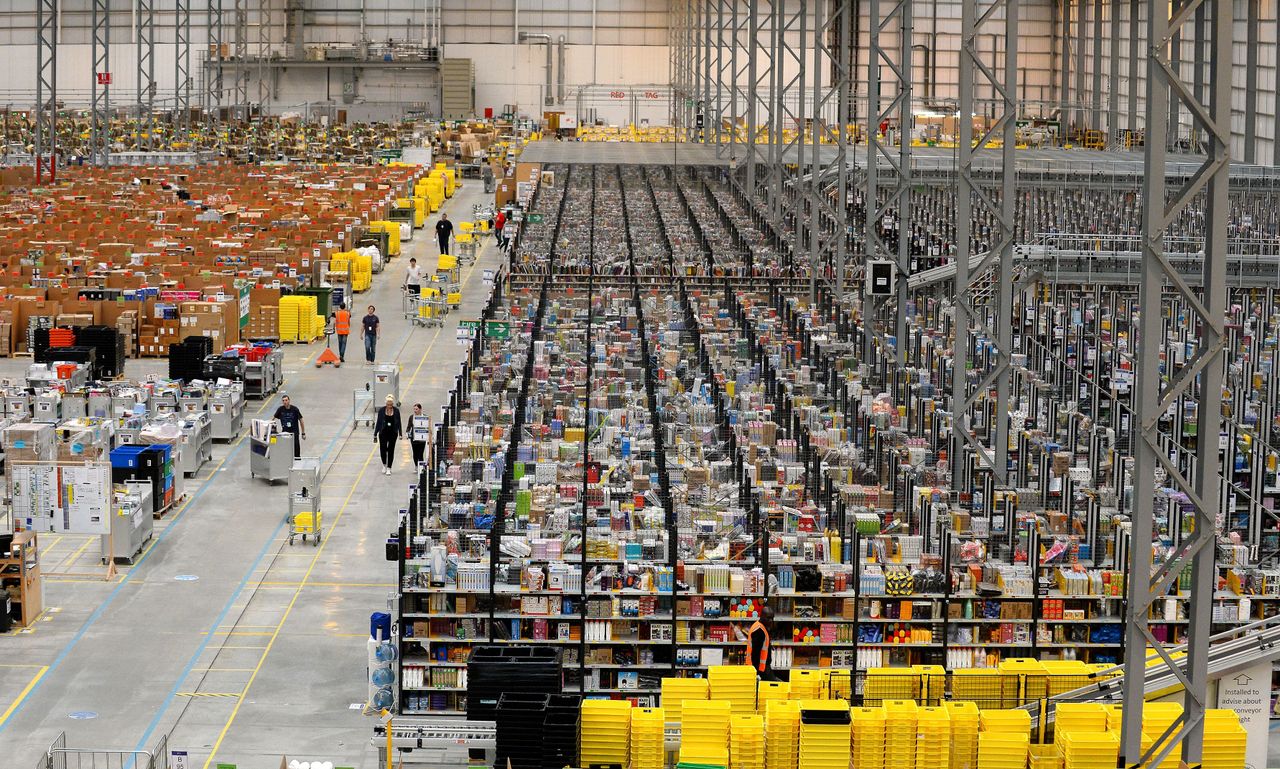 An Amazon fulfilment center